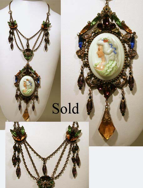 22 hand painted cameo